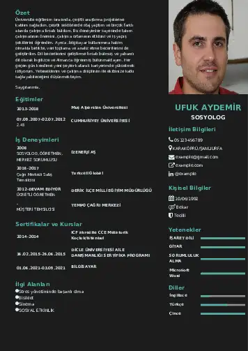 Sosyolog Cv Örnekleri cv indir
